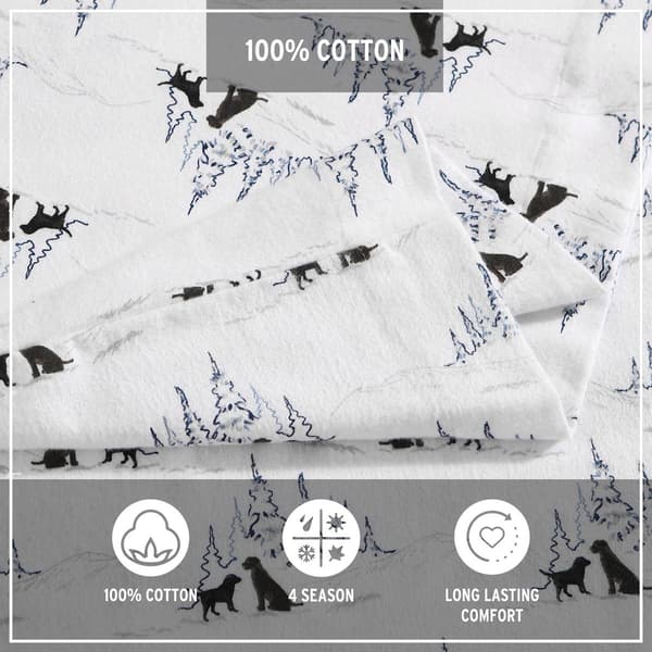 Eddie Bauer Dog Friends Cotton Flannel Sheet Set