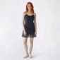 Juniors Pink Rose Dot Print Chiffon Ruffle Trim Skater Dress - image 1