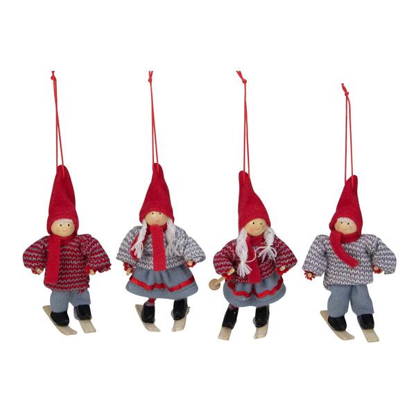 Northlight Seasonal Skiing Kids Christmas Ornaments - Set of 6 - image 
