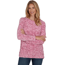Petite Ruby Rd. Holiday Item Sweaters Jewel Neck Spacedye Chenil