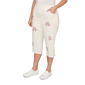 Plus Size Alfred Dunner Beachcomber Floral Cross Stitch Capris - image 3
