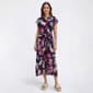 Womens Nina Leonard Short Sleeve Blurred Floral Shirtdress - image 1