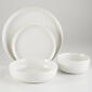 Gibson Home White Deco 16pc. Double Bowl Dinnerware Set - image 1