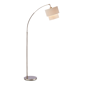 HomeRoots 71 Silver Adjustable Arched Floor Lamp With White And - image 1