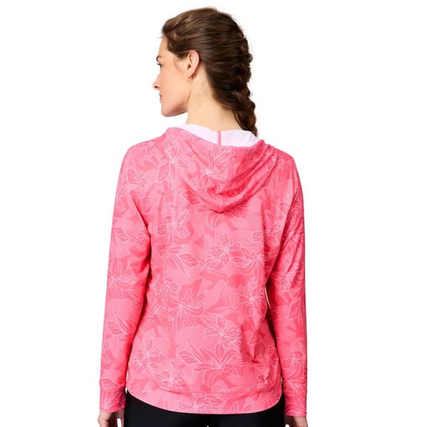 Womens Free Country Tropical Pullover Hooded Sunshirt