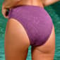 Womens Cupshe Solid Textured High Waist Bikini Swim Bottom - image 2