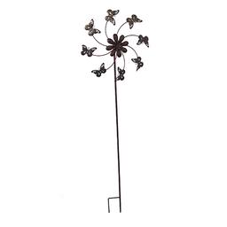 Metal Butterfly Spinner Garden Stake