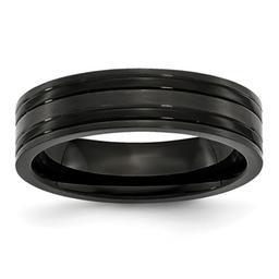 Mens Endless Affection(tm) 6mm Black IP-Plated Band
