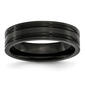Mens Endless Affection(tm) 6mm Black IP-Plated Band - image 1