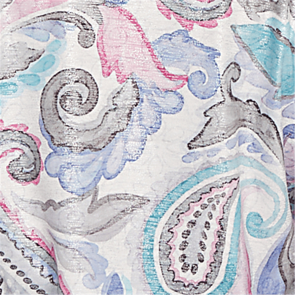 Womens Alfred Dunner Casual Vibe Pleat Neck Paisley Blouse