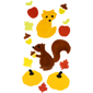 Northlight Set of 4 Double Sided Fall Harvest Gel Window Clings - image 5
