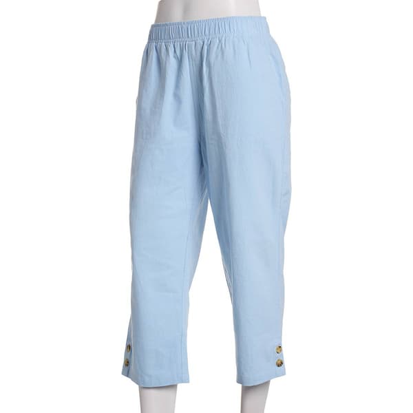 Petite Emily Daniels Cotton Sheeting Solid Capri Pants