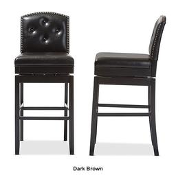 Baxton Studio Ginaro Swivel Bar Stools - Set of 2