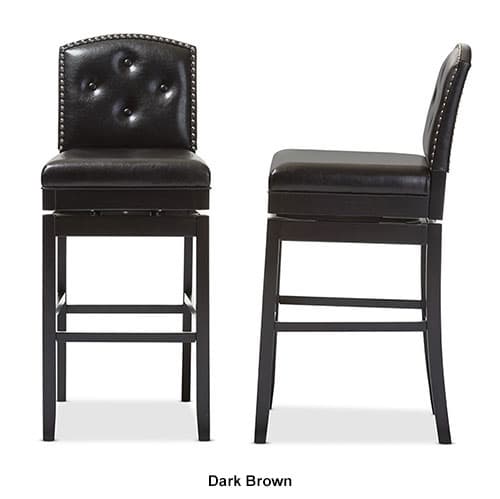 Baxton Studio Ginaro Swivel Bar Stools - Set of 2