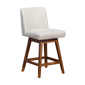 Armen Living Isabella 26in. Beige Fabric Swivel Counter Stool - image 1