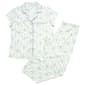 Womens Laura Ashley® Short Sleeve Floral Trellis Pajama Set-White - image 2