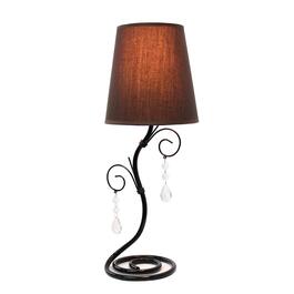 Simple Designs Twisted Vine Table Lamp w/Shade & Hanging Crystals