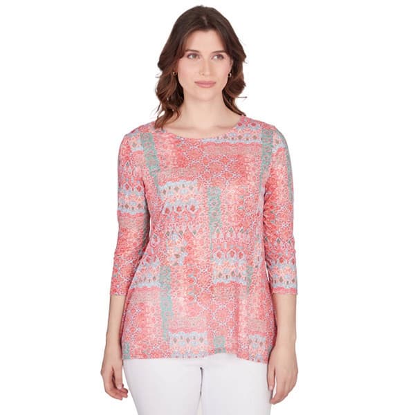 Womens Ruby Rd. Must Haves III Geometric Burnout Top - image 