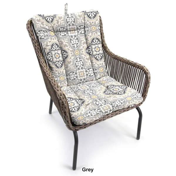 Jordan Manufacturing Rave Quatrefoil High Back Chair Cushion