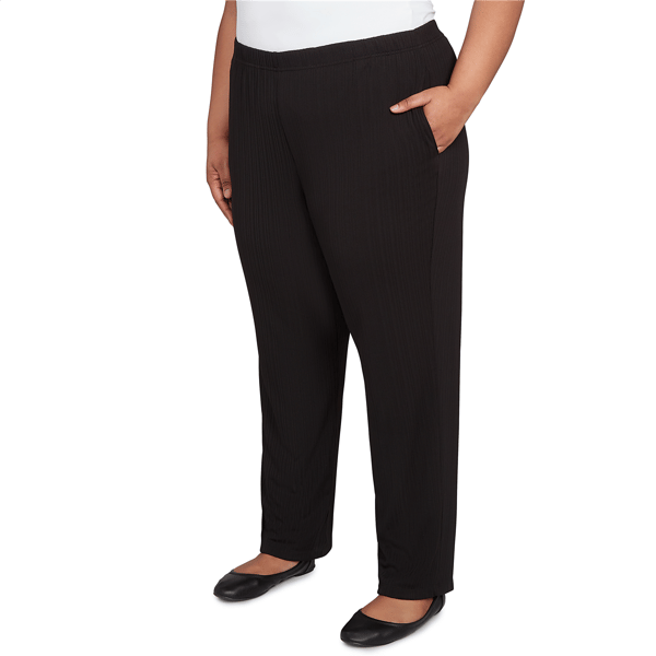 Plus Size Alfred Dunner Business As Usual Rib Short Length Pants