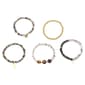 Ashley Cooper(tm) 5pc. Tri-Tone Brown Beaded Stretch Bracelets - image 1