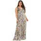 Womens R&M Richard Sleeveless Floral V-Neck Evening Gown - image 1