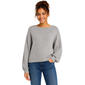 Juniors Derek Heart Boat Neck Balloon Sleeve Pullover Sweater - image 1