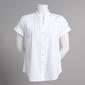 Womens Preswick &amp; Moore Solid Cotton Dobby Blouse - image 1