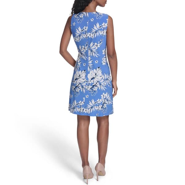 Womens Tommy Hilfiger Sleeveless Leaf Jersey Shift Dress