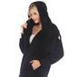 Womens White Mark Plush Hooded Cardigan With Pockets - image 3