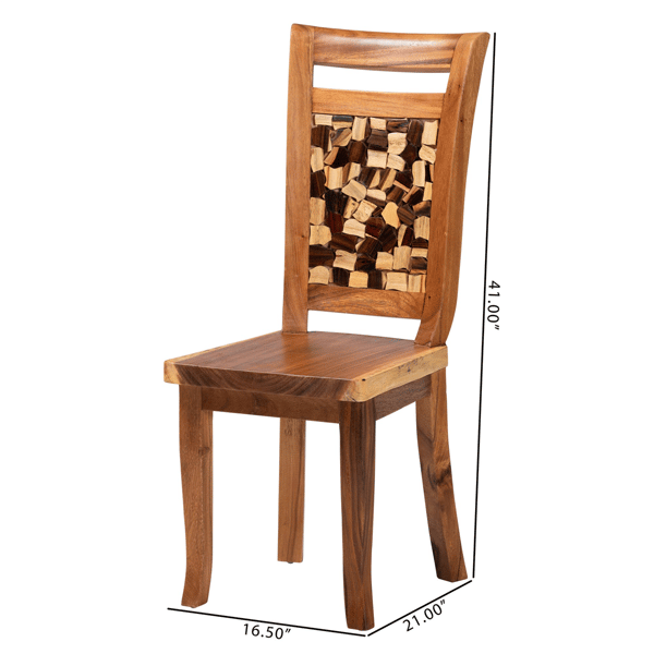 bali & pari Luan Suar Wood Dining Chair