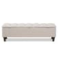 Baxton Brette Mid-Century Upholstered Storage Bench Ottoman - image 5