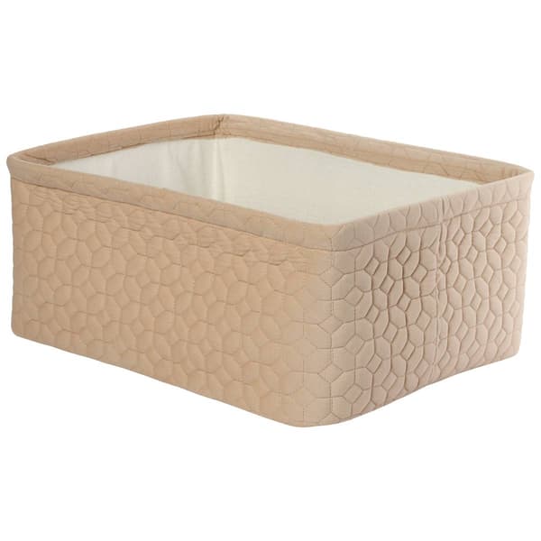 Rectangle Champagne Geometric Quilted Tote - Large - image 