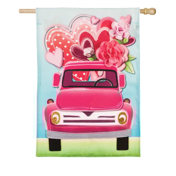 Evergreen Loads of Love Burlap Garden Flag - image 