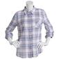 Womens Tommy Hilfiger Sport Plaid 3/4 Roll Tab Button Front - image 1