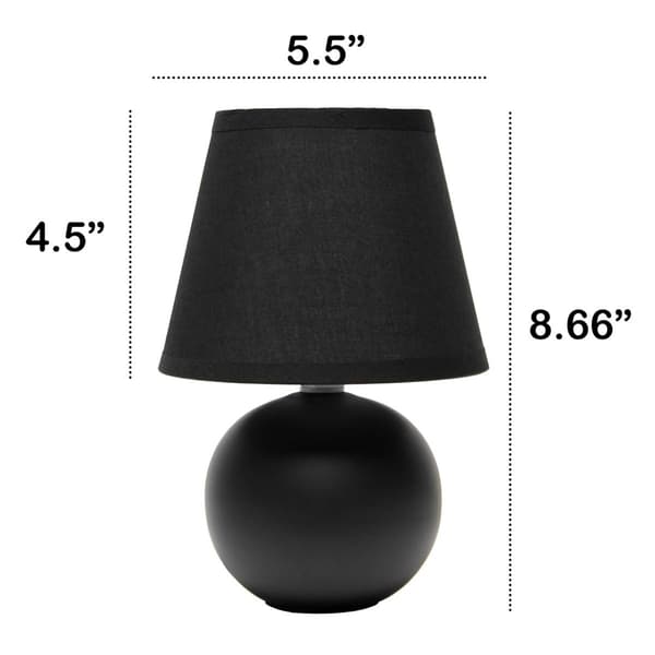 Creekwood Home Nauru 8.6in. Ceramic Orb Base Table Lamp