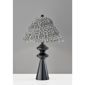 Adesso Dahlia Large Table Lamp with Navy/White Fabric Shade - image 5