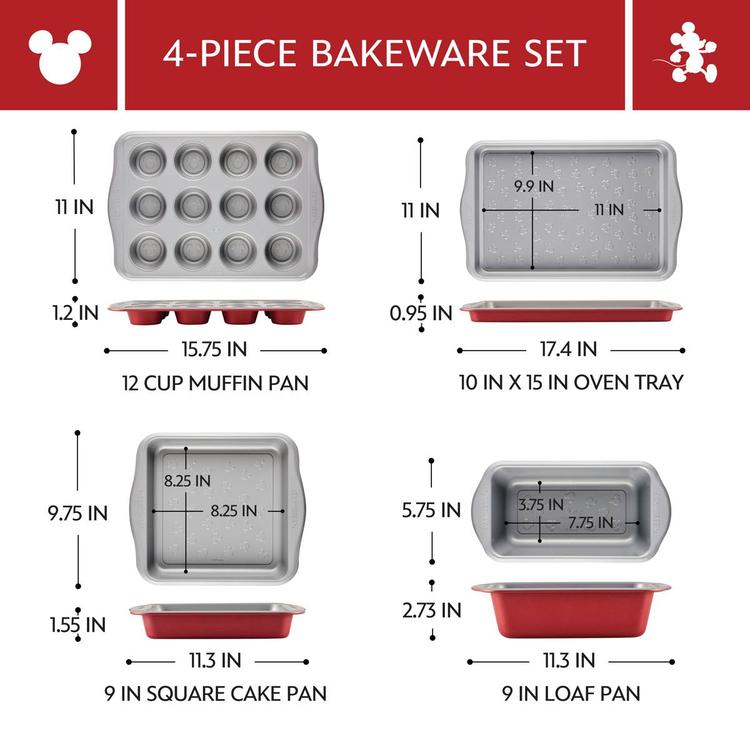 Farberware® Disney Bake with Mickey Nonstick 4pc. Bakeware Set