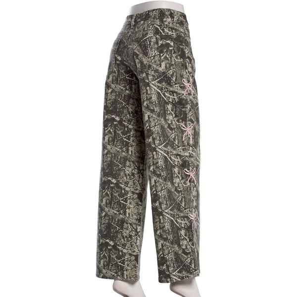 Juniors Madden Girl Ultra 90s Camo Pants w/ Bow Embroidery