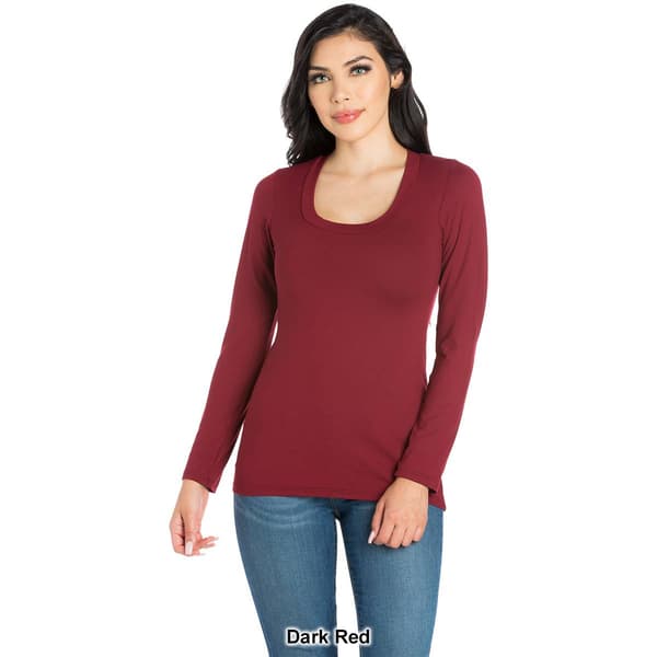 Womens 24/7 Comfort Apparel Solid Long Sleeve Tee