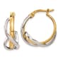 Gold Classics&#40;tm&#41; 14kt. Two-Tone 20x5mm Twist Hoop Earrings - image 1