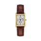 Womens Rectangular Brown Strap Watch - 44L234 - image 1