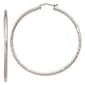 Gold Classics&#40;tm&#41; 14k White Gold Satin 50mm Hoop Earrings - image 1