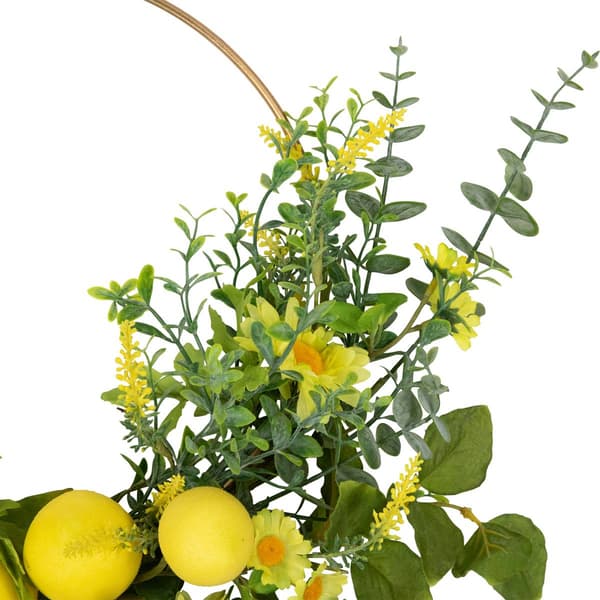 Northlight Seasonal Lemon & Daisy Springtime Half Wreath