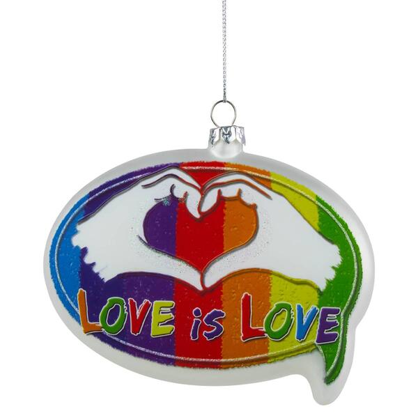 Northlight Seasonal Pride Love is Love Christmas Ornament - image 