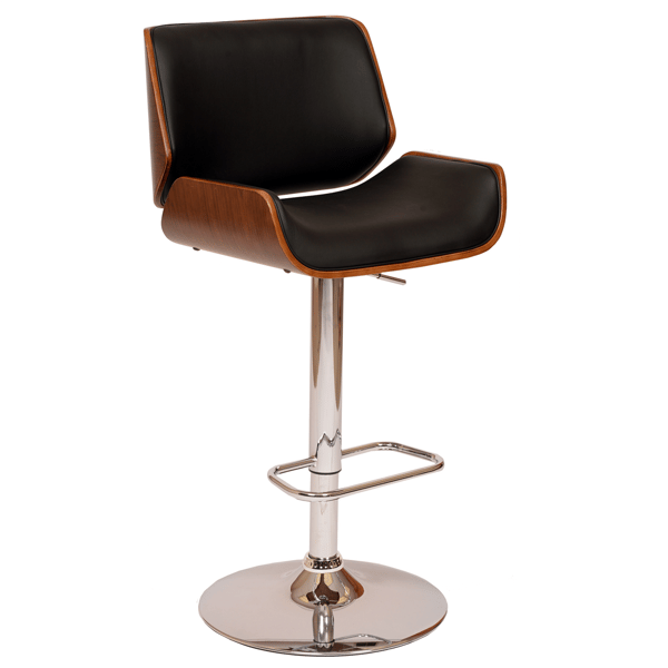 Armen Living London Faux Leather Adjustable Barstool