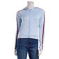 Juniors No Comment Zip Up Side Stripe Hoodie Jacket - image 1