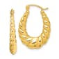 Gold Classics(tm) 10kt. Polished Twisted Hollow Hoop Earrings - image 1