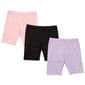 Girls (7-12) BTween(R) 3pk. Bear Puff Print & Solid Bike Shorts - image 1