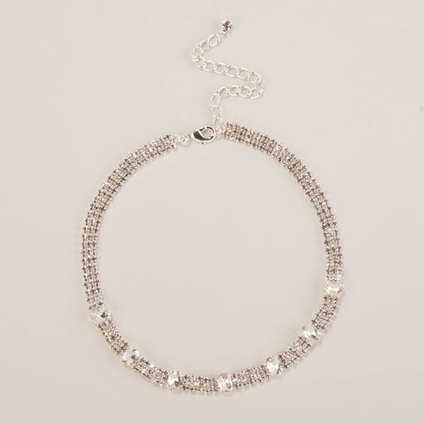 Rosa Rhinestones Oval Stations Choker - image 